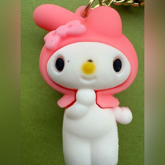 My Melody Pink Strap Keychain with Charms & Wristlet – Sanrio Kawaii Cute Gift - Picture 4 of 17